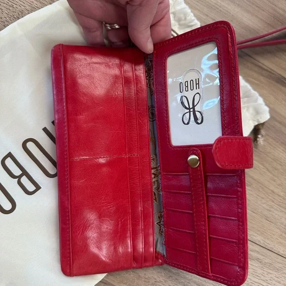 Hobo Red Leather ROAM Wristlet - Picture 3 of 6